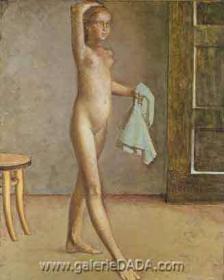 Balthasar Balthus Nu avec une écharpe en soie reproduction-de-tableau