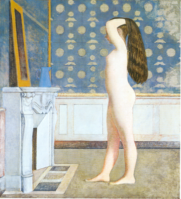 Balthasar Balthus Nu devant un miroir reproduction-de-tableau