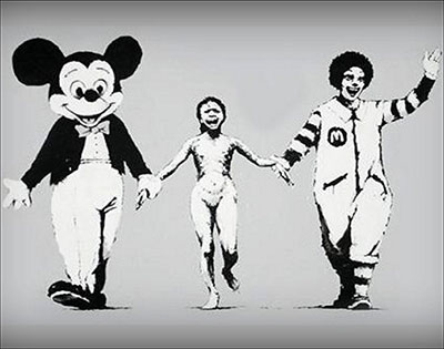 Banksy Je ne peux pas battre le Feelin reproduction-de-tableau