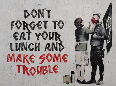 Banksy N'oublie pas ton écharpe. reproduction-de-tableau