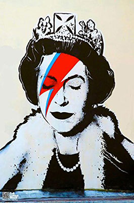 Banksy Reine dans le rôle de Ziggy Stardust reproduction-de-tableau