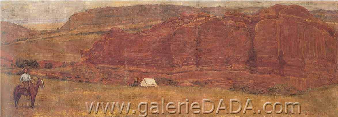 Bert Geer Phillips Notre camp à Red Rocks reproduction-de-tableau