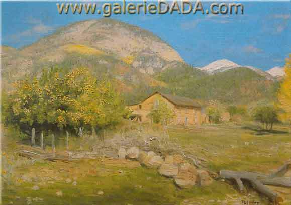 Bert Geer Phillips Scène près de Arroyo SECO Taos N.M. reproduction-de-tableau