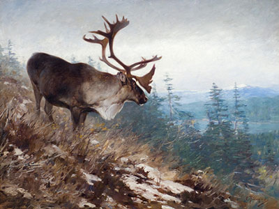 Carl Rungius Yukon King Caribou reproduction-de-tableau