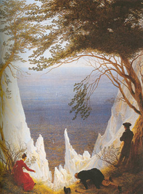 Caspar David Friedrich Chalk Cliffs à Rugen reproduction-de-tableau