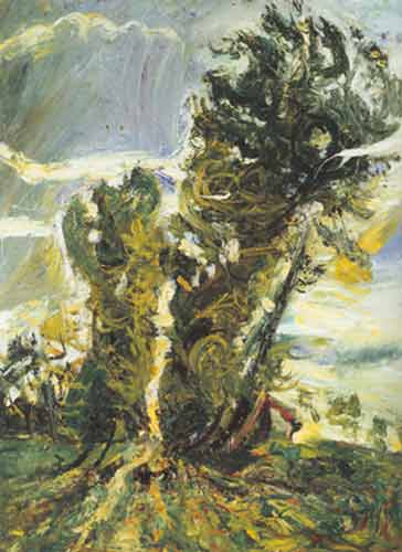 Chaim Soutine Grands peupliers à Civry reproduction-de-tableau