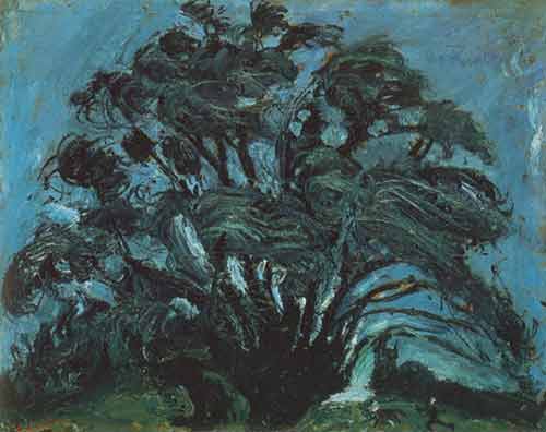 Chaim Soutine Les arbres dans le vent reproduction-de-tableau