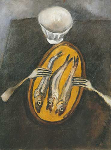 Chaim Soutine Nature morte avec des harengs reproduction-de-tableau