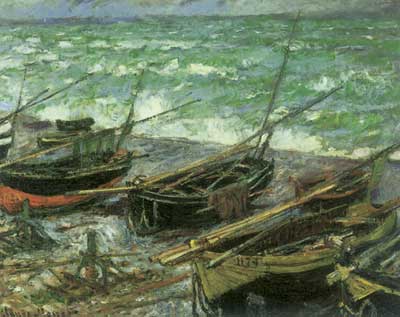 Claude Monet Bateaux de pêche reproduction-de-tableau