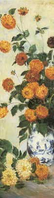 Claude Monet Dahlias 2 reproduction-de-tableau