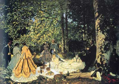 Claude Monet Déjeuner sur l'herbe reproduction-de-tableau