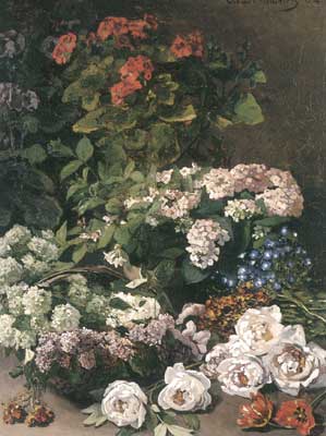 Claude Monet Fleurs de printemps reproduction-de-tableau