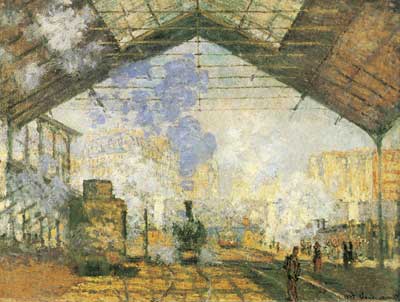 Claude Monet La gare Saint-Lazare reproduction-de-tableau