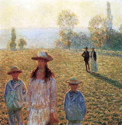 Claude Monet Paysage avec des figures reproduction-de-tableau