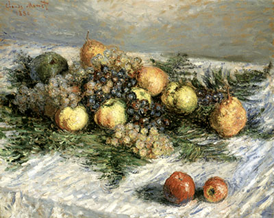 Claude Monet Poires et raisins reproduction-de-tableau