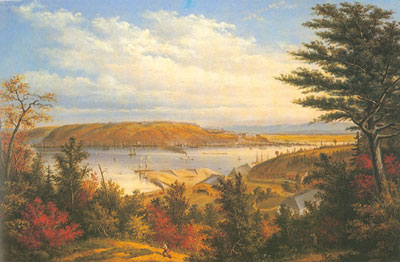 Cornelius Krieghoff Vue du Québec reproduction-de-tableau