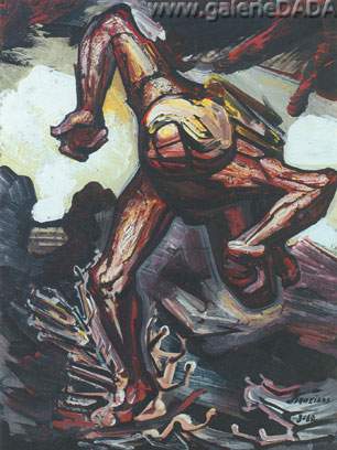 David Alfaro Siqueiros Exodo reproduction-de-tableau