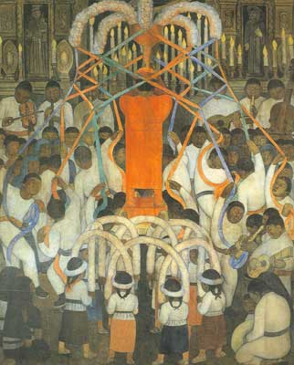 Diego Rivera Danse du ruban reproduction-de-tableau