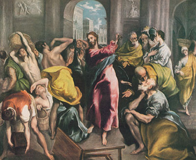 Domenico El Greco Nettoyage du Temple reproduction-de-tableau