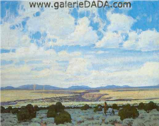 E. Martin Hennings Gorge du Rio Grande reproduction-de-tableau