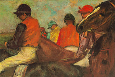 Edgar Degas Jockeys reproduction-de-tableau