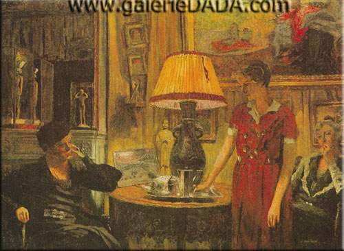 Edouard Vuillard La visite reproduction-de-tableau