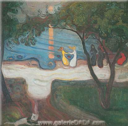 Edvard Munch La danse sur le rivage reproduction-de-tableau