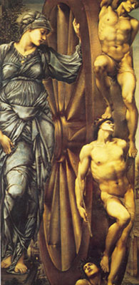 Edward Burne-Jones La Roue de la fortune reproduction-de-tableau