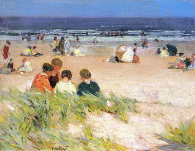 Edward Henry Potthast Par The Shore reproduction-de-tableau