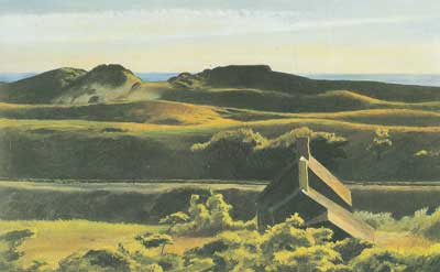 Edward Hopper Collines, Truro Sud reproduction-de-tableau