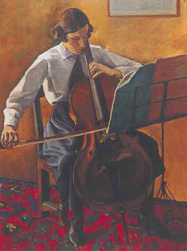 Edwin H. Holgate Le celliste reproduction-de-tableau