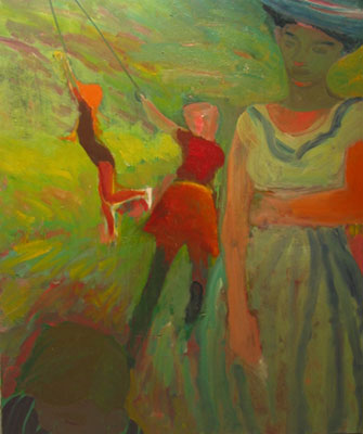 Elmer Bischoff Aire de jeux reproduction-de-tableau