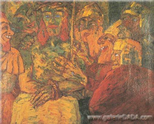 Emil Nolde Se moquer du Christ reproduction-de-tableau