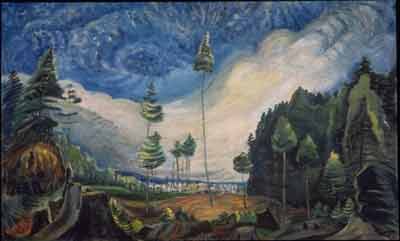 Emily Carr Abattage des bûcherons reproduction-de-tableau