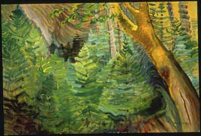 Emily Carr Young Pines et Old Maple reproduction-de-tableau