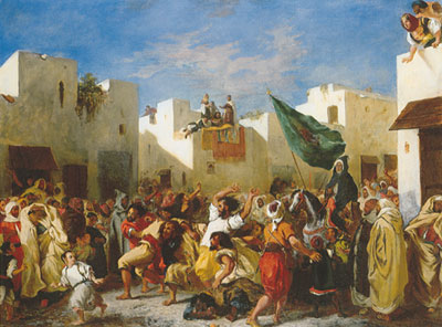 Eugene Delacroix Les fanatiques de Tanger reproduction-de-tableau