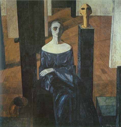 Felice Casorati Portrait de Maria Anna de Lisi reproduction-de-tableau