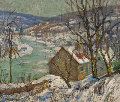 Fern I. Coppedge Hiver sur le Delaware reproduction-de-tableau