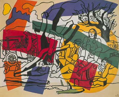 Fernand Leger La sortie pays reproduction-de-tableau