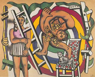 Fernand Leger L'Acrobat et son partenaire reproduction-de-tableau