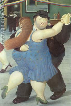 Fernando Botero Danseuses reproduction-de-tableau