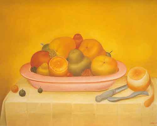 Fernando Botero Fruits de mer reproduction-de-tableau