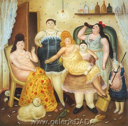 Fernando Botero La Maison de Madrique reproduction-de-tableau