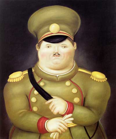 Fernando Botero Le capitaine reproduction-de-tableau