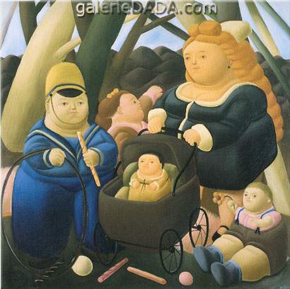 Fernando Botero Les enfants riches reproduction-de-tableau