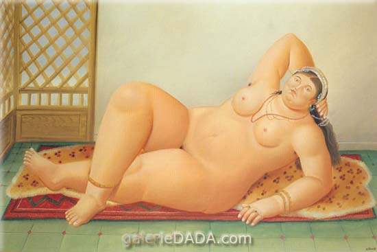 Fernando Botero Odalisque reproduction-de-tableau