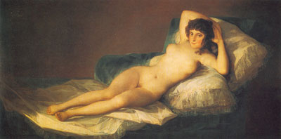 Francisco de Goya La Maja nue reproduction-de-tableau