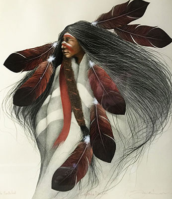 Frank Howell Danseur Lakota reproduction-de-tableau