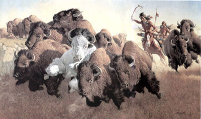 Frank MacCarthy La poursuite du White Buffalo reproduction-de-tableau