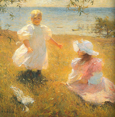 Frank W. Benson Les sœurs reproduction-de-tableau